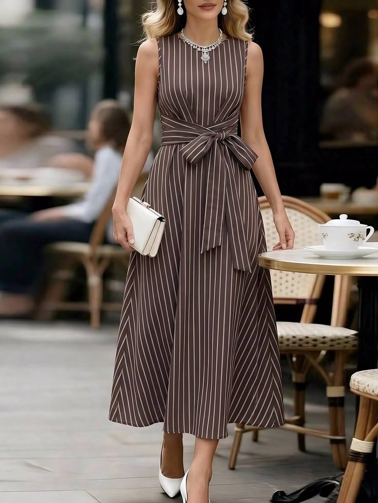 A tailored evening dress.